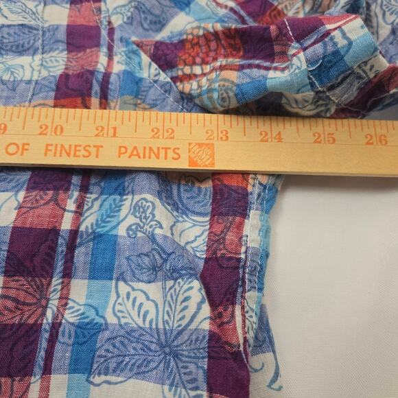 Tommy Bahama Blue 100 % Linen Camp Shirt Button Down Mens Hawaiian Tropical XL - Picture 6 of 12